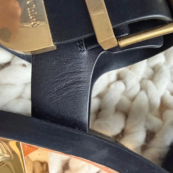 Chloé Women's Rebecca Ankle Strap Slingback Buckled High Heel Sandals - Picture 9 of 11